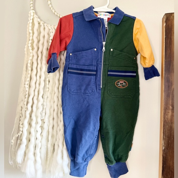 Gymboree Other - 6-12m Vtg Gymboree Rainbow Tag Colorblock Jumpsuit Romper vintage 90s